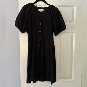 Button Down Dress, Black